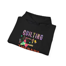 Floral Quilting is My Therapy Unisex Heavy Blend™ Hooded Sweatshirt