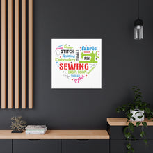 Colorful Sewing Word Cloud - Canvas Gallery Wraps