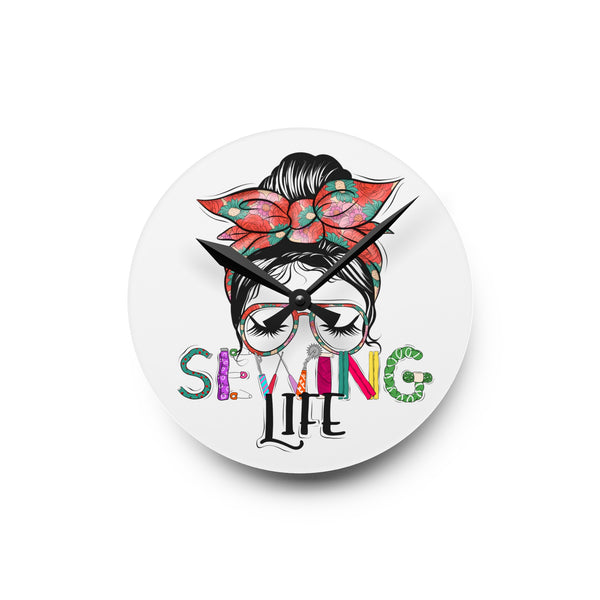 Sewing Life 1 Acrylic Wall Clock