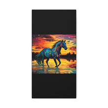 Colorful Modern Horse - Canvas Gallery Wraps - Black