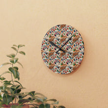 Watercolor Sewing Supplies 8 Acrylic Wall Clock