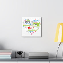 Colorful Sewing Word Cloud - Canvas Gallery Wraps