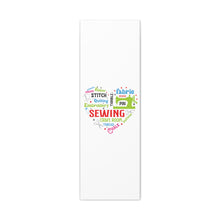 Colorful Sewing Word Cloud - Canvas Gallery Wraps