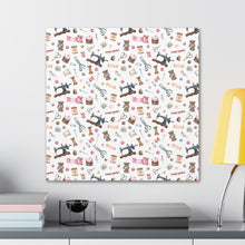 Sewing Elements White - Canvas Gallery Wraps