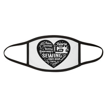 Black Sewing Word Cloud Fabric Face Mask