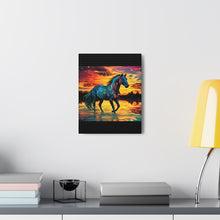 Colorful Modern Horse - Canvas Gallery Wraps - Black