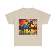 Colorful Modern Horse Unisex Heavy Cotton Tee