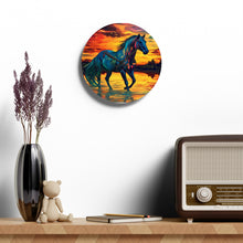 Colorful Modern Horse Acrylic Wall Clock