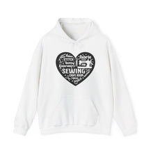 Black Sewing Word Cloud Unisex Heavy Blend™ Hooded Sweatshirt