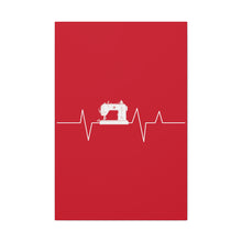 Sewing Machine Heart Beat - Red - Canvas Gallery Wraps