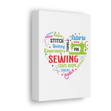 Colorful Sewing Word Cloud - Canvas Gallery Wraps