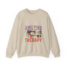 Floral Quilting is My Therapy Unisex Heavy Blend™ Crewneck Sweatshirt