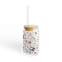 Sewing Elements White Sipper Glass, 16oz