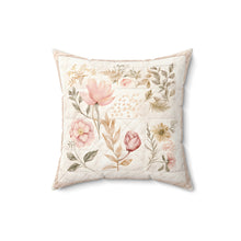 Sew Sweet Sewing Floral 1 Spun Polyester Square Pillow