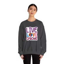 Live Love Crochet Unisex Heavy Blend™ Crewneck Sweatshirt