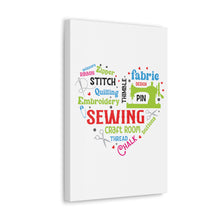 Colorful Sewing Word Cloud - Canvas Gallery Wraps