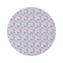 Pastel Alcohol Ink Flowers Pattern 2 Round Rug