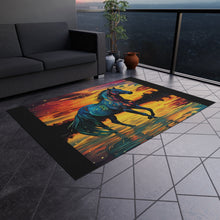 Colorful Modern Horse Outdoor Rug