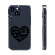 Black Sewing Word Cloud - Clear Cases