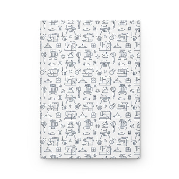 Outlined Sewing Elements Hardcover Journal Matte