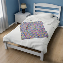 Packed Watercolor Buttons Velveteen Plush Blanket