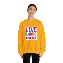 Live Love Crochet Unisex Heavy Blend™ Crewneck Sweatshirt