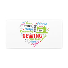 Colorful Sewing Word Cloud - Canvas Gallery Wraps