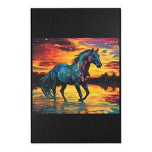 Colorful Modern Horse Area Rugs - White