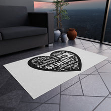 Black Sewing Word Cloud Outdoor Rug