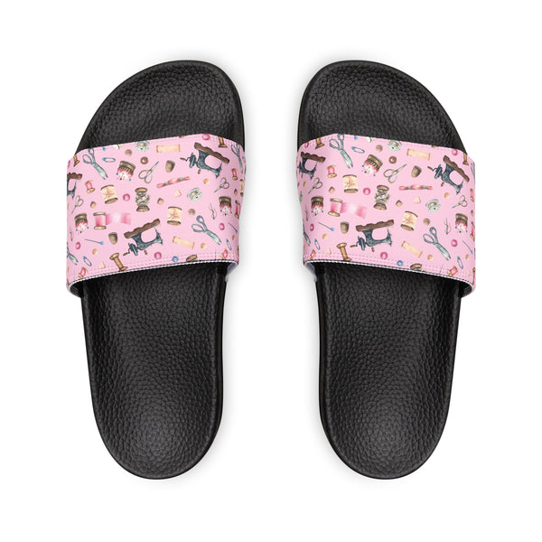 Sewing Elements Pink Women's PU Slide Sandals