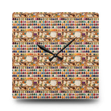 Watercolor Sewing Supplies 6 Acrylic Wall Clock