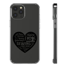 Black Sewing Word Cloud - Clear Cases