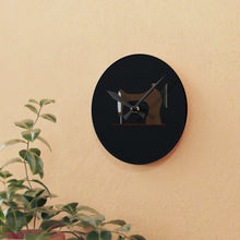 Vintage Sewing Machine Acrylic Wall Clock - Black