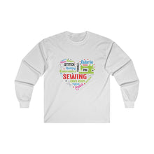 Colorful Sewing Word Cloud Unisex Ultra Cotton Long Sleeve Tee