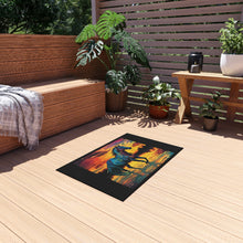 Colorful Modern Horse Outdoor Rug