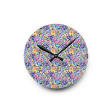 Packed Watercolor Buttons Acrylic Wall Clock