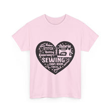 Black Sewing Word Cloud Unisex Heavy Cotton Tee