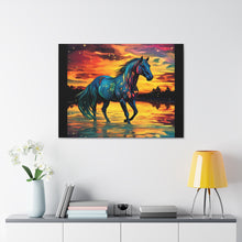 Colorful Modern Horse - Canvas Gallery Wraps - Black