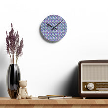 Floral Collage Pattern 2 Acrylic Wall Clock