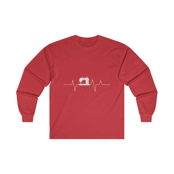 Sewing Machine Heart Beat Unisex Ultra Cotton Long Sleeve Tee