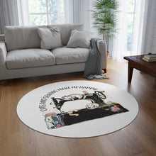 Cats and Sewing Round Rug