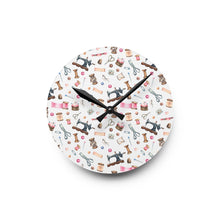 Sewing Elements White Acrylic Wall Clock