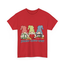 Peace, Love, Sew Gnomes Unisex Heavy Cotton Tee