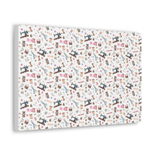 Sewing Elements White - Canvas Gallery Wraps