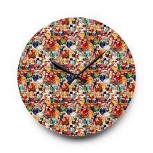 Watercolor Sewing Supplies 5 Acrylic Wall Clock