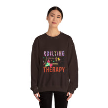 Floral Quilting is My Therapy Unisex Heavy Blend™ Crewneck Sweatshirt
