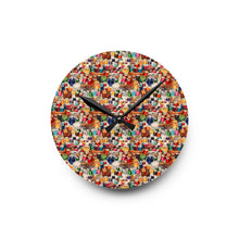 Watercolor Sewing Supplies 5 Acrylic Wall Clock