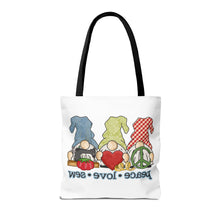 Peace, Love, Sew Gnomes Tote Bag