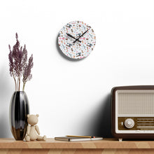 Sewing Elements White Acrylic Wall Clock