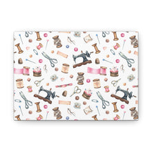 Sewing Elements White - Canvas Gallery Wraps